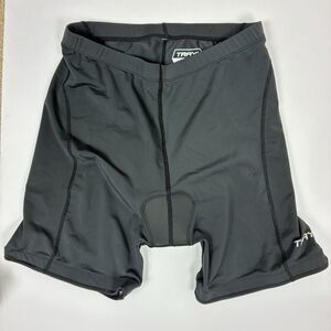 Trayl Womans Cycling Shorts Small Black‎ Padded Polyester Spandex Blend Leg Grip